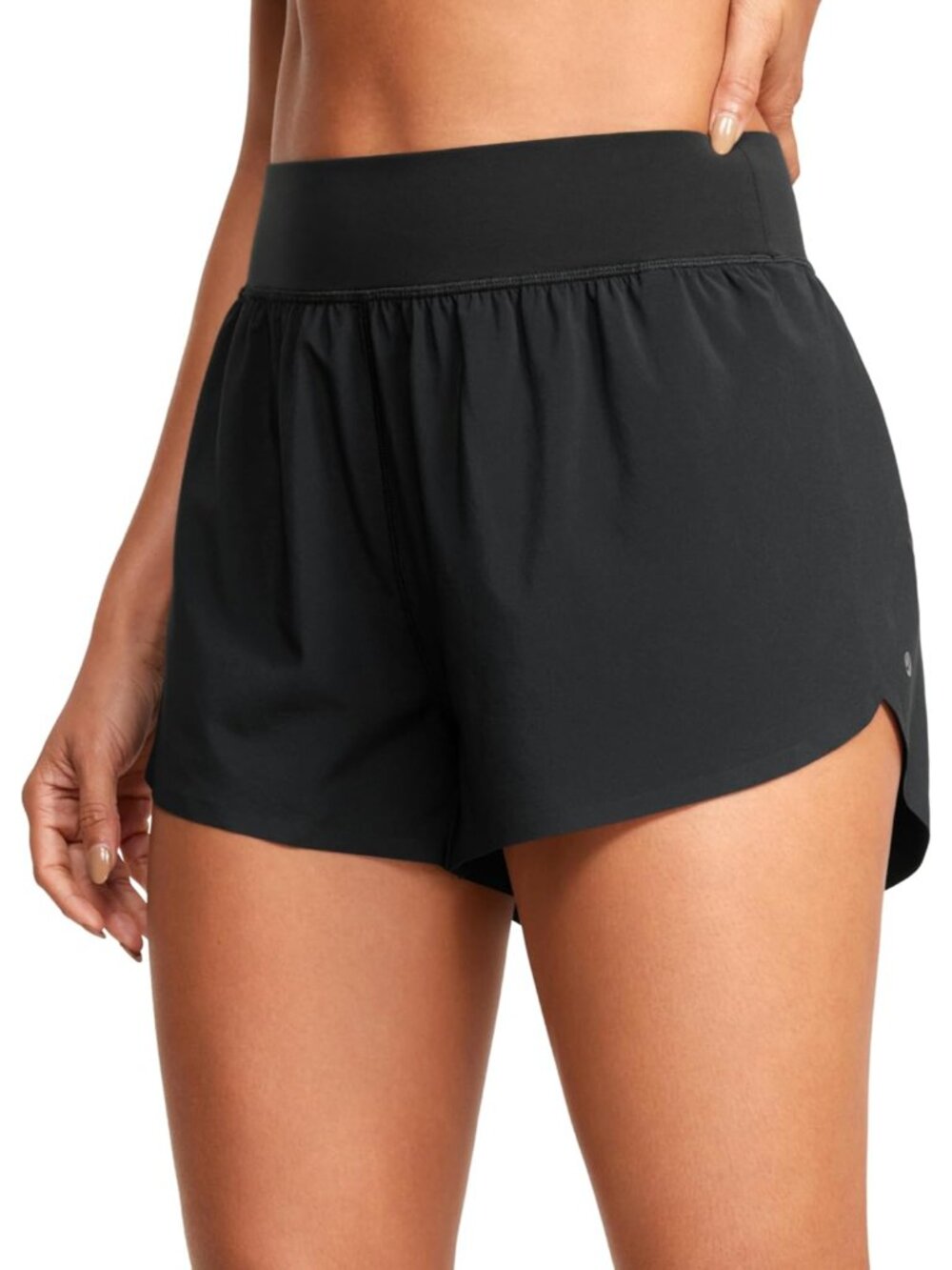 High Waisted Split Running Shorts for Women